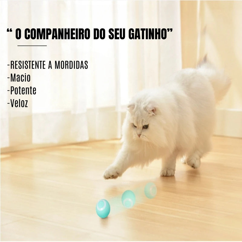 Bola mágica automática de rolamento para gato, brinquedos inteligentes interativos