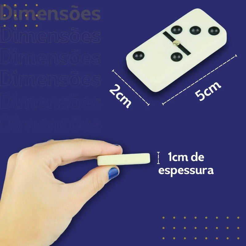 Domino De Osso Profissional 28 Peças