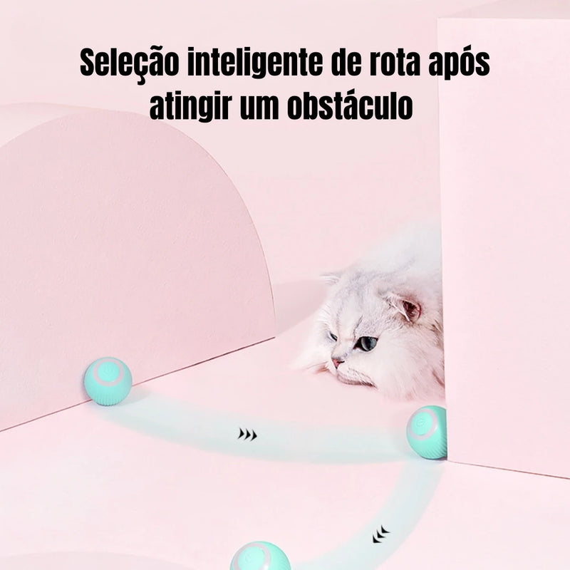 Bola mágica automática de rolamento para gato, brinquedos inteligentes interativos