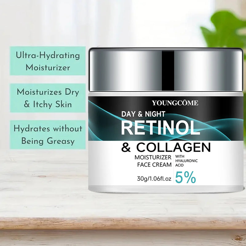 YOUNGCOME - creme do Retinol, promove a elasticidade da pele, brilho, nutrição e umidade para melhorar a textura da pele